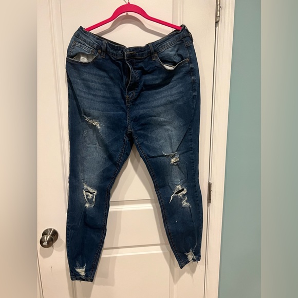 Fashion Nova Ego Trip Mid Rise Jeans Medium Blue Wash - Picture 6 of 8
